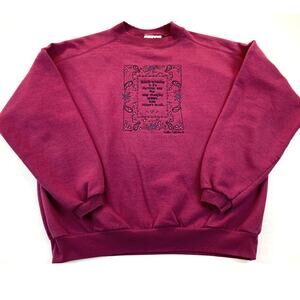 Northern Reflections VTG Sweatshirt Burgundy Embroidery L